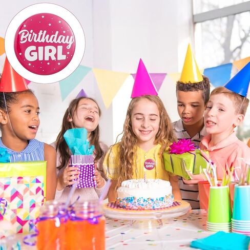 Birthday Girl Boy Pin - 2.3 Inch Its My Birthday Button Badge Set for Girls,Boys,Women,Men Party Accessories in Saudi Arabia