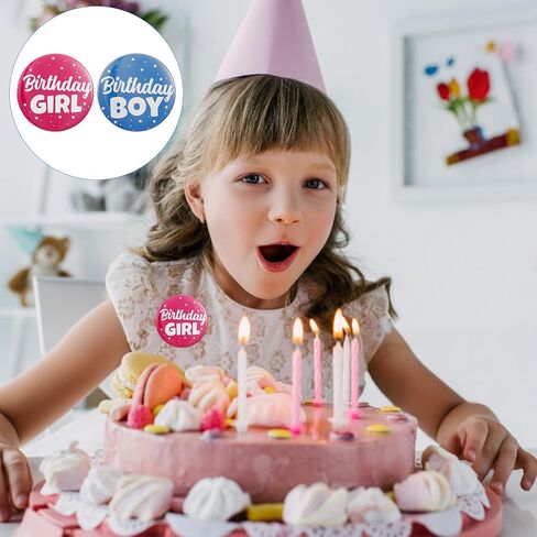 Birthday Girl Boy Pin - 2.3 Inch Its My Birthday Button Badge Set for Girls,Boys,Women,Men Party Accessories in Saudi Arabia