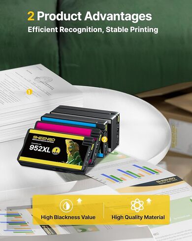 952 XL 952XL Ink Cartridges Combo Pack Compatible for HP 952XL Ink Cartridges Combo Pack for HP952 OfficeJet Pro 8710 7740 Printers 8720 8702 8210 7720 8715 8730 8740 8216 8725 8700 8200 7730 4-Pack in Kuwait