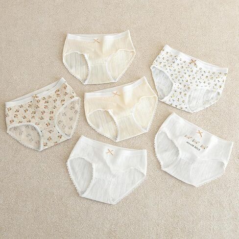 5PCS Womens Underwear with High Elastic, Wide Waistband Cotton Underwear for Women Underwear with Cute Print for Daily Wear in Saudi Arabia