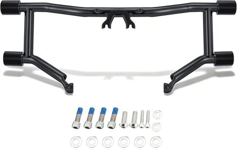 MoKitDora Front Engine Guard Highway Peg Two-Step Crash Bar for Harley 2014-later Touring Road King Street Electra Glide Special FLH FLHT FLHX FLHRXS FLHR, Black in Saudi Arabia