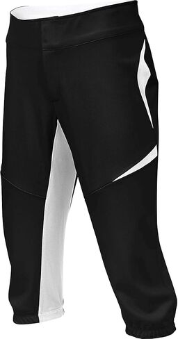 Nike Womens Turntwo 3/4 Fastpitch Pant, Black/White, SM in Saudi Arabia