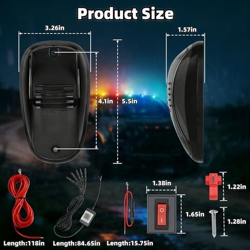 5Pcs Smoked Lens Cab Roof Marker Light with remote control,Rooftop Cab Clearance Light 16 colors LEDs Lights Kit Compatible with Pickups Trucks Ford Dodge Ram GMC Toyota Vans SUV POV Vehicle in Kuwait