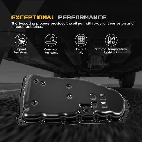 Transmission Oil Pan w/Drain Plug & Gasket Compatible with Nissan Altima 2013-2018, Juke/NV200 2014-2017, Rogue 2014-2018, Rogue Sport 2017-2018, X-Trail 2015-2017, L4 1.6/2.0/2.5L, 3139028X0A in Kuwait