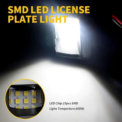 2 قطعة الأبيض 15SMD LED أضواء لوحة ترخيص رقم السيارة لنيسان نافارا D40 الحدود أرمادا تيتان Xterra سوزوكي خط الاستواء in Kuwait