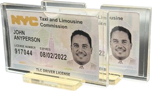 حامل ترخيص TLC مكون من عبوتين لسيارة أجرة NYC - شاشة عرض ممتازة للوحة القيادة مع شريط 3M (2) in Saudi Arabia
