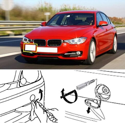 Drill-Free Front Tow Hook License Plate Frame for Lexus 2006-2018 IS250 IS350 is-F, RC RC-F GS350 NX RX350 LS CT200h JDM Style Stainless Steel Relocator Holder Front Bumper Frame in Saudi Arabia