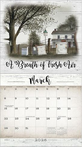 Legacy Publishing Group 2026 Wall Calendar 12-Month Schedule Organizer 12 x 13 Inch Paper With Brass Grommet Farmhouse in Saudi Arabia