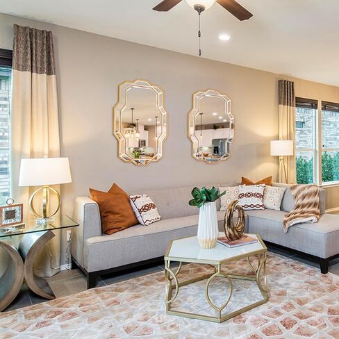 مرآة حائط مزخرفة ذهبية، مرآة غرفة معيشة كبيرة مقاس 40 بوصة × 28 بوصة مع زجاج مشطوف، مرآة عصرية للحمام والممر وغرفة النوم وغرفة الطعام in Kuwait