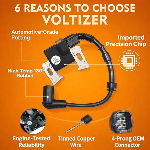 30500-Z6L-043 GX690 Twin-Cylinder Complete Ignition Repair Kit, Multi-Model Verified, with Dedicated Wiring Harness, Fits Honda GX630 GX660 GX690, Replaces 30500-Z6L-033, Manufactured by VOLTIZER in Saudi Arabia