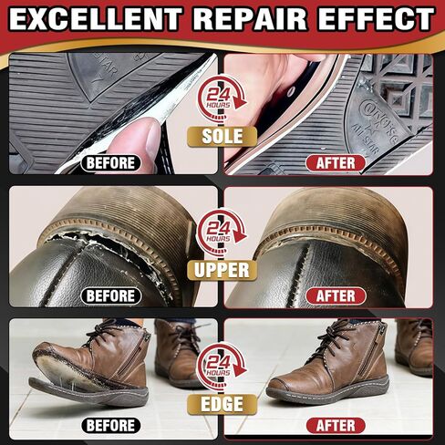 غراء الأحذية، طقم إصلاح نعل غراء الأحذية، غراء نعل الأحذية الاحترافي لإصلاح الأحذية والنعل، غراء إصلاح الأحذية للأحذية طويلة الرقبة والأحذية الرياضية والكعب وأحذية المشي لمسافات طويلة والجلود والأحذية الرياضية، مقاوم للماء ومرن شفاف in Kuwait