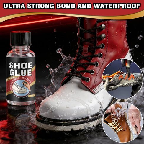غراء الأحذية، طقم إصلاح نعل غراء الأحذية، غراء نعل الأحذية الاحترافي لإصلاح الأحذية والنعل، غراء إصلاح الأحذية للأحذية طويلة الرقبة والأحذية الرياضية والكعب وأحذية المشي لمسافات طويلة والجلود والأحذية الرياضية، مقاوم للماء ومرن شفاف in Kuwait
