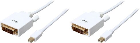Mini DisplayPort to DVI Cable, White, 6 Feet Mini DP to DVI Cable with Gold Plated Connector, Mini DisplayPort Male (Thunderbolt Supported), DVI Male in Saudi Arabia