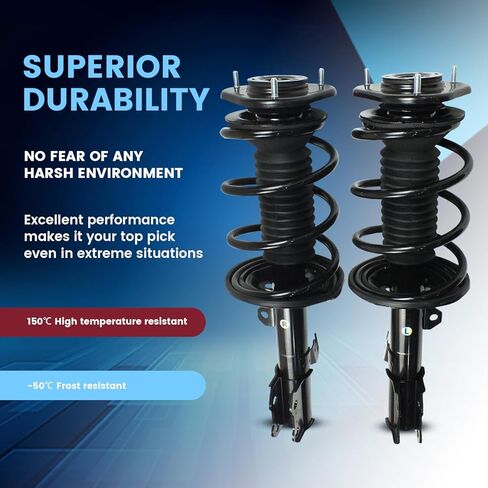 2PCS Front Struts Complete Assembly w/Coil Spring Shock Absorber Compatible with Toyota Corolla 2003 2004 2005 2006 2007 2008, Suspension Struts Replace 172114 172115 Left & Right in Kuwait