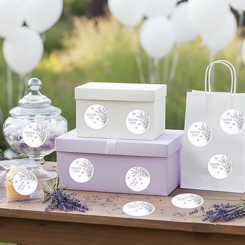 80 قطعة لافندر شكرًا لك ملصقات أرجوانية زهرية لافندر للفتيات والنساء لافندر عيد ميلاد الطفل وحفلات الزفاف وحفلات إزالة الأعشاب الضارة ومستلزمات الهدايا والأظرف والأختام in Kuwait