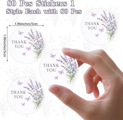 80 قطعة لافندر شكرًا لك ملصقات أرجوانية زهرية لافندر للفتيات والنساء لافندر عيد ميلاد الطفل وحفلات الزفاف وحفلات إزالة الأعشاب الضارة ومستلزمات الهدايا والأظرف والأختام in Kuwait