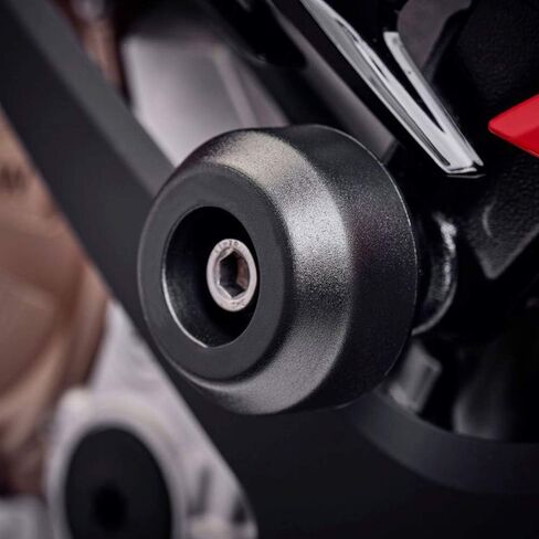 NICECNC دراجة نارية حماية الجسم الكرة الإطار المنزلق الحرس متوافق مع BMW S1000RR 2019-2022، الإطار المنزلق حامي تحطم الكرة، أسود in Saudi Arabia