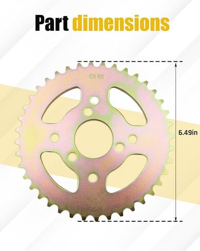 40T High Torque Rear Chain 3 Hole Sprocket Fit for Coleman Powersports B200R B200 B200RSV RT200 RB200 CT200U CT200UEX BT200X Etc, 40 Tooth Sprocket 40 41 420 Mini Bike Chain in Saudi Arabia