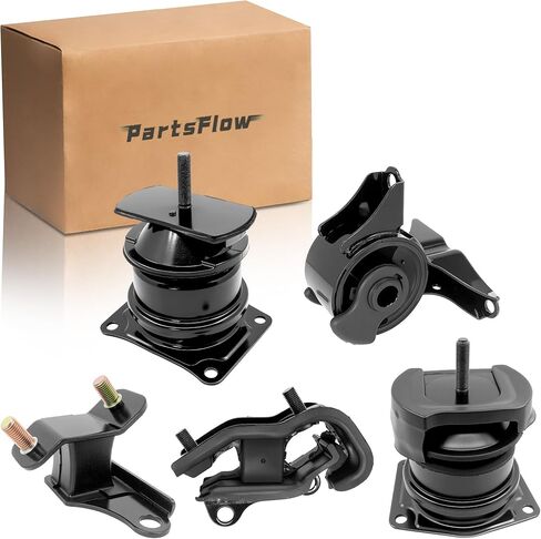 مجموعة حامل محرك المحرك PartsFlow 5 قطع متوافقة مع Honda Accord 3.0L 1998-2002 لـ Acura TL 3.2L 1999-2003 Trans Motor Mount استبدال A4507 A6552 A6579 A6582 A6592 in Kuwait