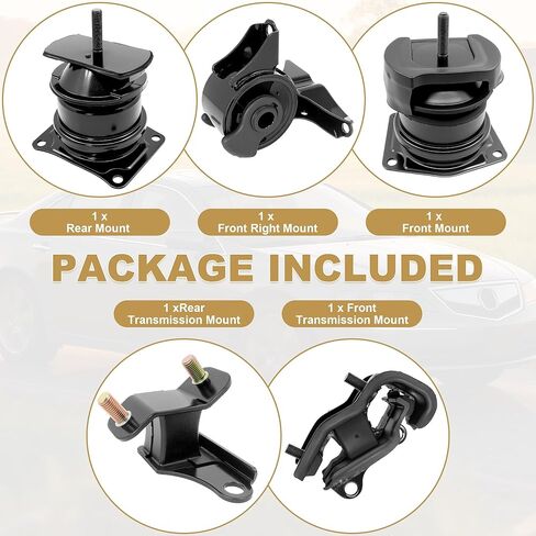 مجموعة حامل محرك المحرك PartsFlow 5 قطع متوافقة مع Honda Accord 3.0L 1998-2002 لـ Acura TL 3.2L 1999-2003 Trans Motor Mount استبدال A4507 A6552 A6579 A6582 A6592 in Kuwait