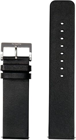 حزام ساعة Nixon BA009-3403-00 قابل للتبديل بمسافة 23 مم، مصنوع من جلد مدبوغ نباتيًا باللون الأسود مع مشبك من الفولاذ المقاوم للصدأ مع فتحة حزام مصنوعة من الجلد الأصلي، أسود، 23 مم، حزام in Saudi Arabia