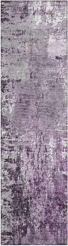 Addison Rugs Chantille ACN718 Eggplant 2'3" x 7'6" سجادة للمدخل الداخلي والخارجي، سهلة التنظيف، يمكن غسلها في الغسالة، لا تساقط، سجادة منطقة المطبخ للحمام والفناء والغسيل وسجادة غرفة النوم in Saudi Arabia