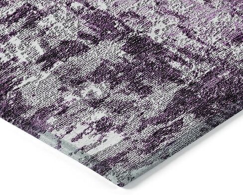 Addison Rugs Chantille ACN718 Eggplant 2'3" x 7'6" سجادة للمدخل الداخلي والخارجي، سهلة التنظيف، يمكن غسلها في الغسالة، لا تساقط، سجادة منطقة المطبخ للحمام والفناء والغسيل وسجادة غرفة النوم in Saudi Arabia