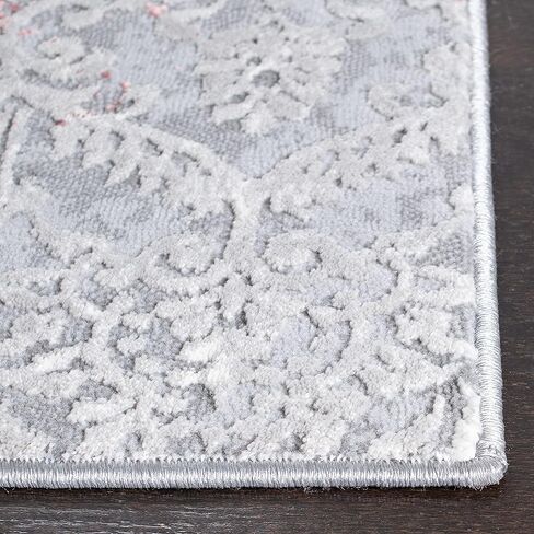 مجموعة SAFAVIEH Meadow Collection مقاس 2 × 11 بوصة باللون الرمادي الفاتح MDW573G سجادة حديثة تجريدية غير قابلة للتساقط في بهو غرفة المعيشة والمطبخ in Saudi Arabia