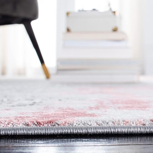 مجموعة SAFAVIEH Meadow Collection مقاس 2 × 11 بوصة باللون الرمادي الفاتح MDW573G سجادة حديثة تجريدية غير قابلة للتساقط في بهو غرفة المعيشة والمطبخ in Saudi Arabia