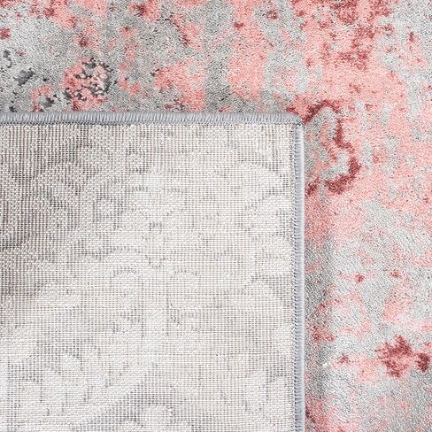 مجموعة SAFAVIEH Meadow Collection مقاس 2 × 11 بوصة باللون الرمادي الفاتح MDW573G سجادة حديثة تجريدية غير قابلة للتساقط في بهو غرفة المعيشة والمطبخ in Saudi Arabia