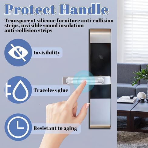 8 PCS Wall Protector from Chair Back, Clear Furniture Bumpers, Silicone Wall Protector for Drawers, Shower Doors, Car Door Guards, Toilet Lids in Saudi Arabia