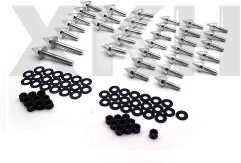 XKH- طقم مسامير هدية من الألومنيوم متوافق مع 1999-2007 سوزوكي هايابوسا GSXR 1300 فضي [B07M65HTLY] in Kuwait