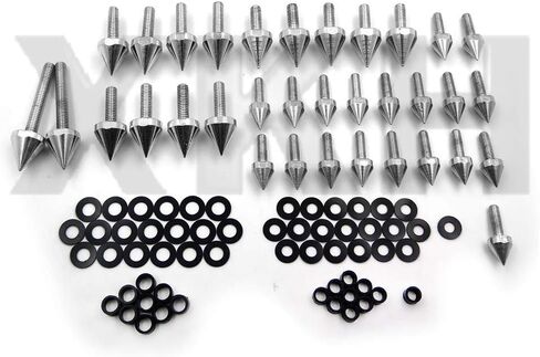 XKH- طقم مسامير هدية من الألومنيوم متوافق مع 1999-2007 سوزوكي هايابوسا GSXR 1300 فضي [B07M65HTLY] in Kuwait