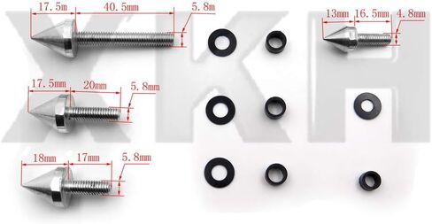 XKH- طقم مسامير هدية من الألومنيوم متوافق مع 1999-2007 سوزوكي هايابوسا GSXR 1300 فضي [B07M65HTLY] in Kuwait