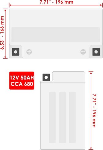 Caltric Battery Compatible with Polaris RZR XP 4 1000 2014 2015 2016 2018 ATV SxS UTV in Kuwait