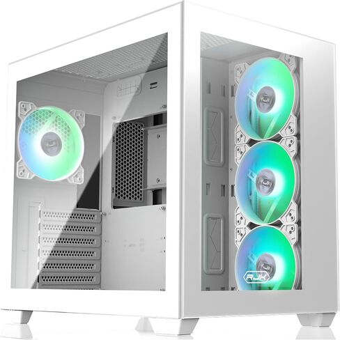 RAIJINTEK PAEAN C7 BLACK, ATX PC Case, Dual Chamber design, Tempered Glass Side Panel, Front I/O USB Type-C Port, Magnetic Design Dust Filter, Support to 360mm Radiator, black(0R20B00222) in Kuwait