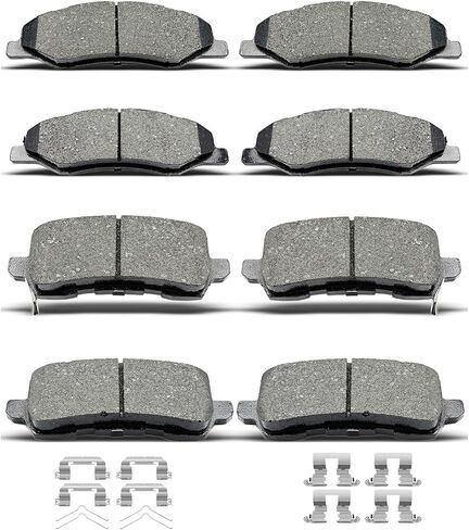 D1698 D2089 8pcs Ceramic Front Rear Brake Pads With Clips Fit For 2018-2023 For Honda Odyssey in Saudi Arabia