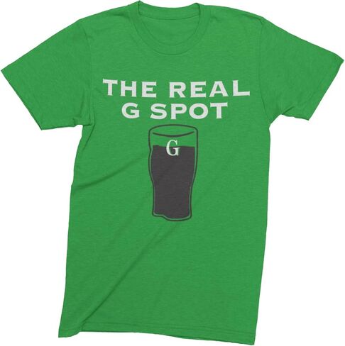 تي شيرت هدية للشرب والفكاهة المضحك للكبار من The Real G Spot، قميص يوم القديس باتريك، تي شيرت أخضر أيرلندي للجنسين Splt The G in Saudi Arabia