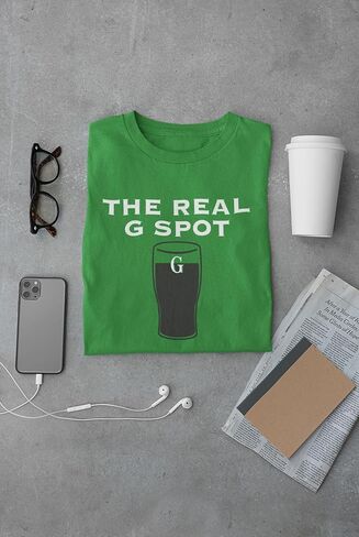 تي شيرت هدية للشرب والفكاهة المضحك للكبار من The Real G Spot، قميص يوم القديس باتريك، تي شيرت أخضر أيرلندي للجنسين Splt The G in Saudi Arabia