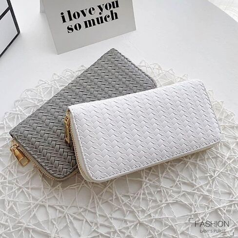 Zipper Wallet Coin Wallet PU Wallet Clutch Handbag Wallet bag Long Large Capacity Money Pocket WalletBlack in Saudi Arabia