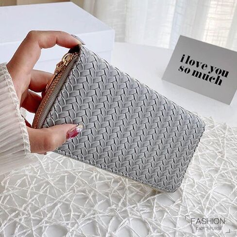 Zipper Wallet Coin Wallet PU Wallet Clutch Handbag Wallet bag Long Large Capacity Money Pocket WalletBlack in Saudi Arabia
