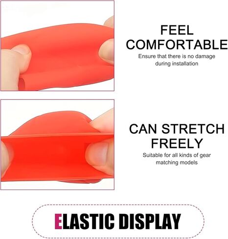 2 PCS Car Gear Shift Knob Cover, Silicone Anti-Slip Car Gear Shift Head Cover, Comfortable Car Shift Protector Cover, Universal Interior Decorative Accessories for Most Cars (Pink) in Saudi Arabia