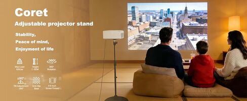 حامل جهاز عرض صغير، حامل أرضي لجهاز عرض ثابت بجانب سرير الأريكة، ارتفاع قابل للتعديل 31-62 بوصة، هيكل مطور ومعزز، ينطبق على حامل صينية جهاز العرض، والكاميرات الرقمية in Kuwait