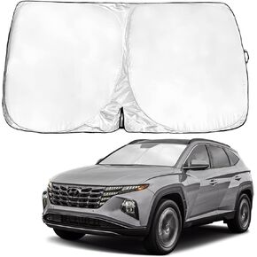 مظلة شمسية للسيارة الهوائية المحمولة للزجاج الأمامي 190T واقي من الشمس العاكس - مانع للأشعة فوق البنفسجية قابل للطي يحافظ على برودة السيارة الداخلية - مناسب عالمي للسيارات وسيارات الدفع الرباعي والشاحنات in Kuwait