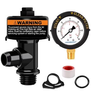 UHARBOUR Pool Filter Pressure Gauge 0-60psi, 2" Dial 1/4" NPT Lower Mount, Stainless Steel Pool Pressure Gauge, Pool Filter Pressure Gauge Replacement in Kuwait