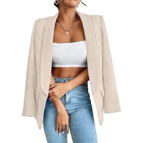 سترة نسائية بدلة سترة بياقة مدببة كاجوال للعمل المكتبي in Kuwait