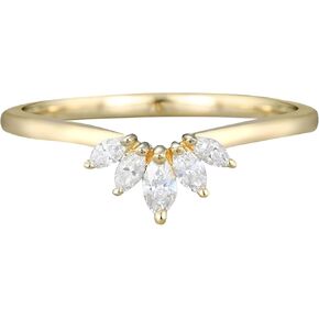 Kardy Moissanite Engagement Rings,Wedding Band for Women,Solid 10K/14K/18K Yellow Gold 925 Silver Stacking Ring in Kuwait