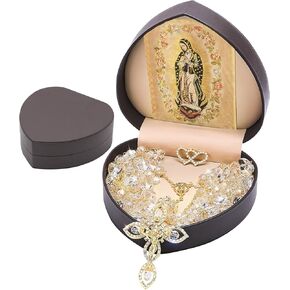 Lazo Para Boda, Wedding Lasso for Ceremony Gift, Wedding Lasso with Heart Box, Lazos Para Boda Catolica, Lasso for Wedding Ceremony, Mexican Wedding Crystal Rosary, bLazo De Bodas Para Los Novios in Kuwait