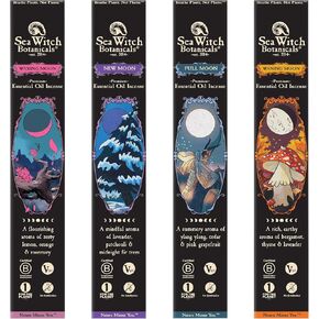 Sea Witch Botanicals Moon Phase Incense Collection | All-Natural Essential Oil Blends | 4 Boxes of 20 Incense Sticks | Non-Toxic | Ritual and Relaxation in Saudi Arabia