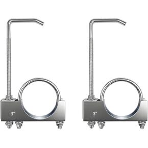 Exhaust Clamp with Hanger fit 3 Inch Universal Exhaust Pipe Rear Muffler Hanger Exhaust for Car Truck Exhaust Pipe (2PCS) in Saudi Arabia